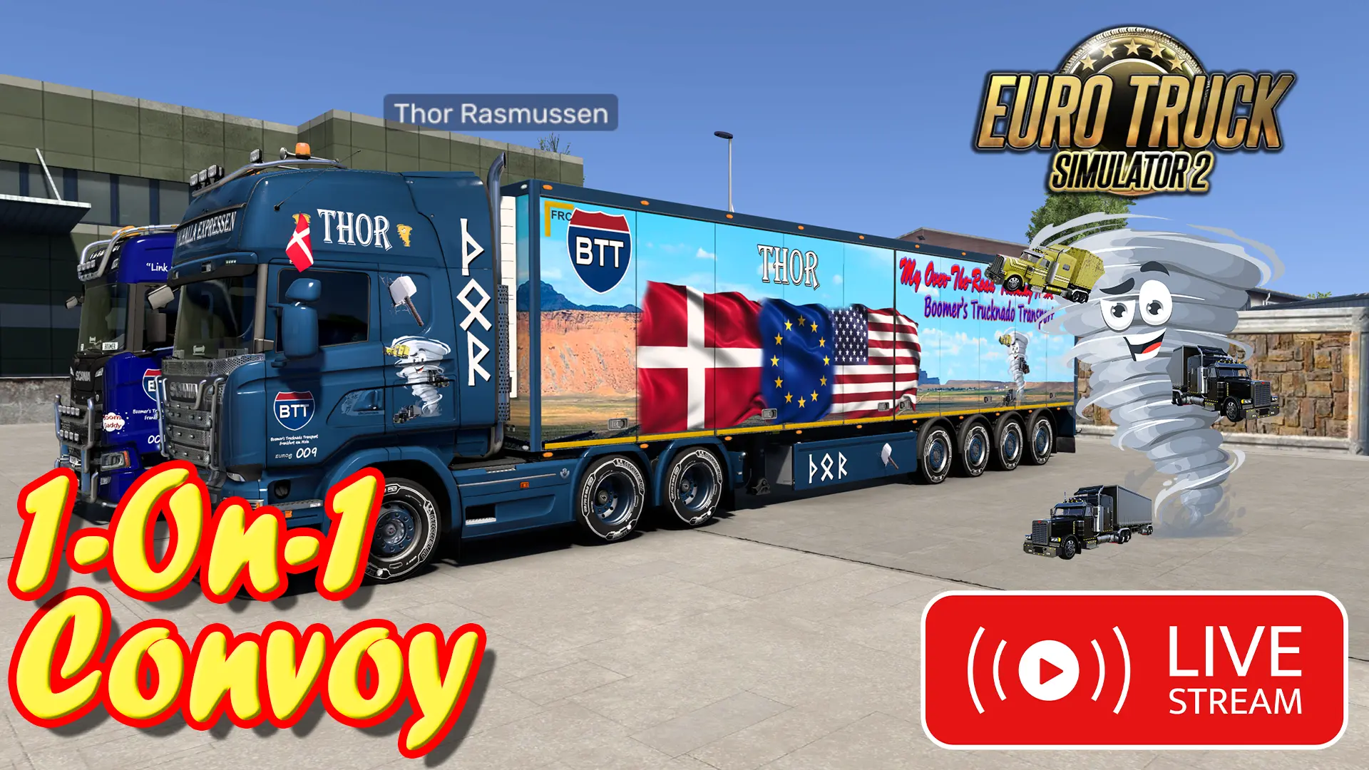 1-On-1 Convoy with Thor in Euro Truck Simulator 2 Live Stream